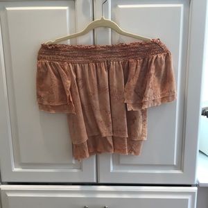 Burnt Orange Off the Shoulder Blouse